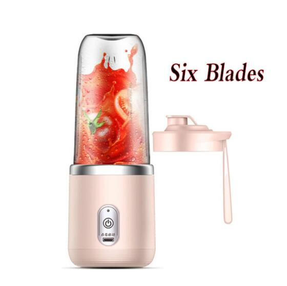 Thumbnail: Portable Fruit Juice Blenders Summer Personal Electric Mini Bottle Home USB 6 Bl