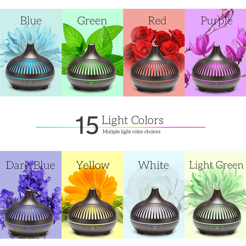 Thumbnail: 500ML Aromatherapy Essential Oil Diffuser Wood Grain Remote Control Ultrasonic A
