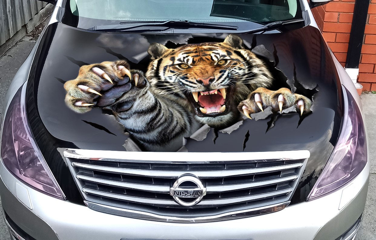 Angry Tiger Bonnet Graphic Wrap