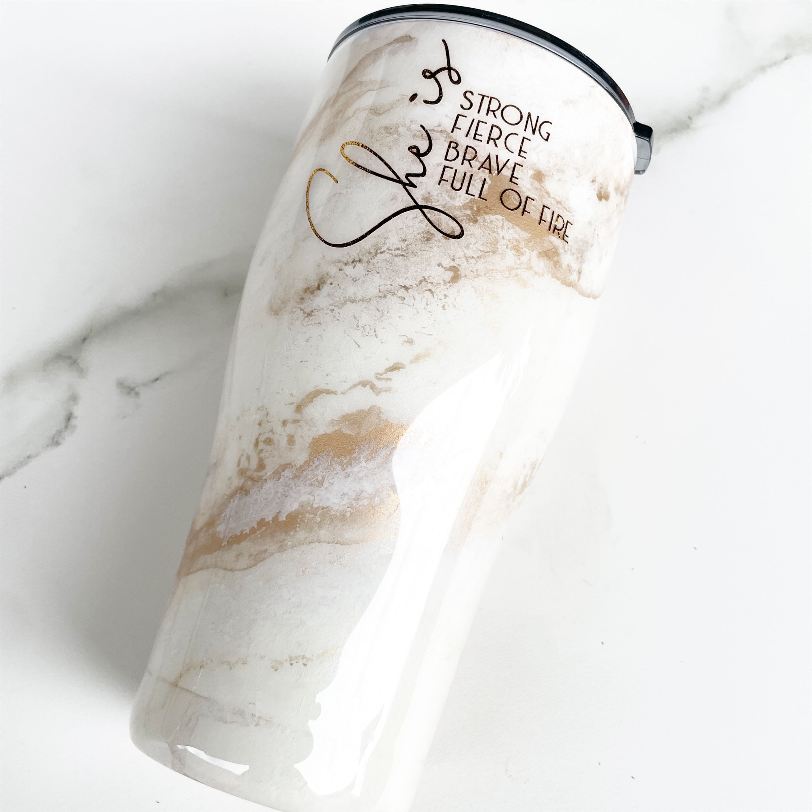 White Marble Tumbler