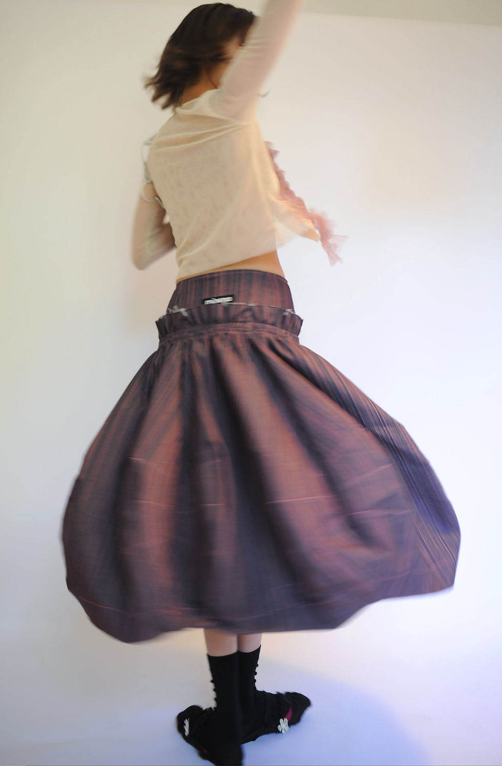 Thumbnail: Falda Globo Denim Stripes