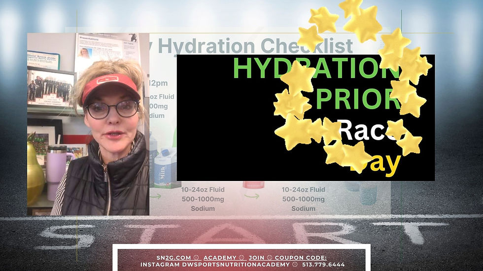 Hydration prior race day