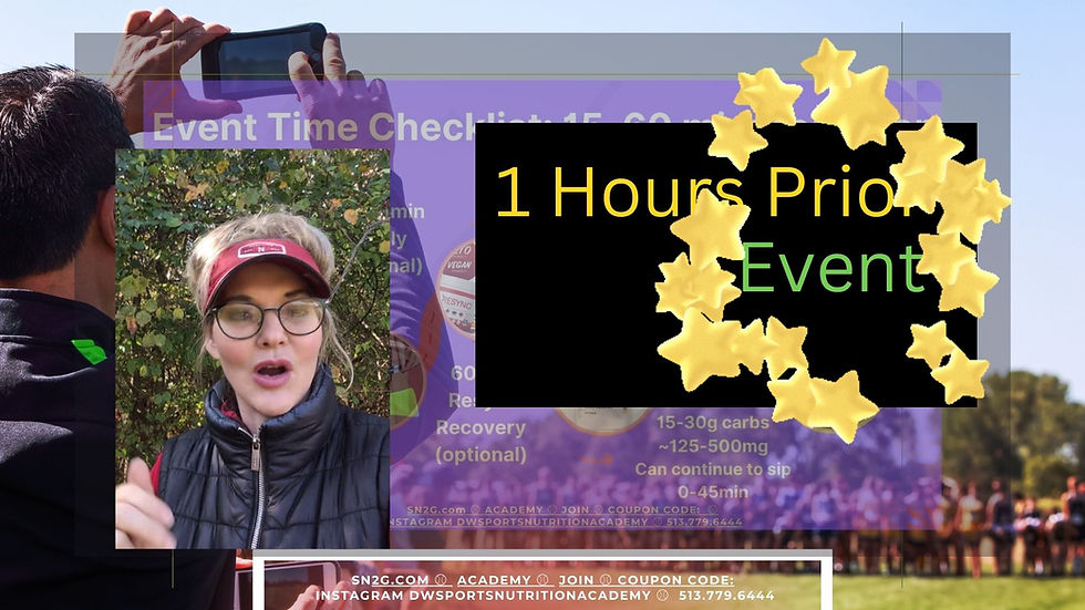 1 Hour prior to event