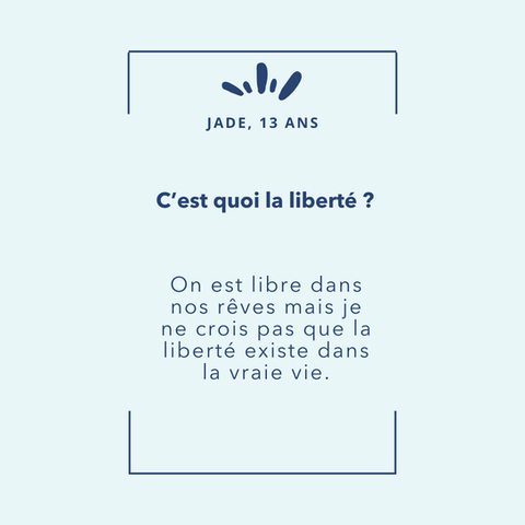 Image d'une question et de la réponse d'un enfant