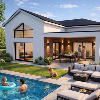 Plan 3D d'une maison