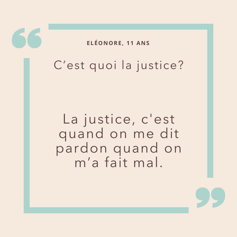 Image d'une question et de la réponse d'un enfant