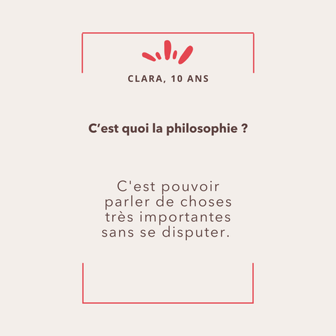 Image d'une question et de la réponse d'un enfant