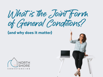 What is the Joint Form of General Conditions?