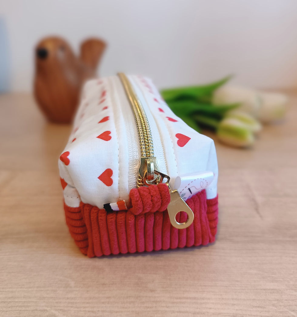 Miniature : Trousse bicolore coeur