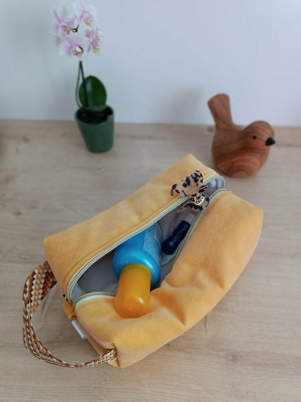Miniature : Trousse de toilette upcyclé "Soleil d'été"