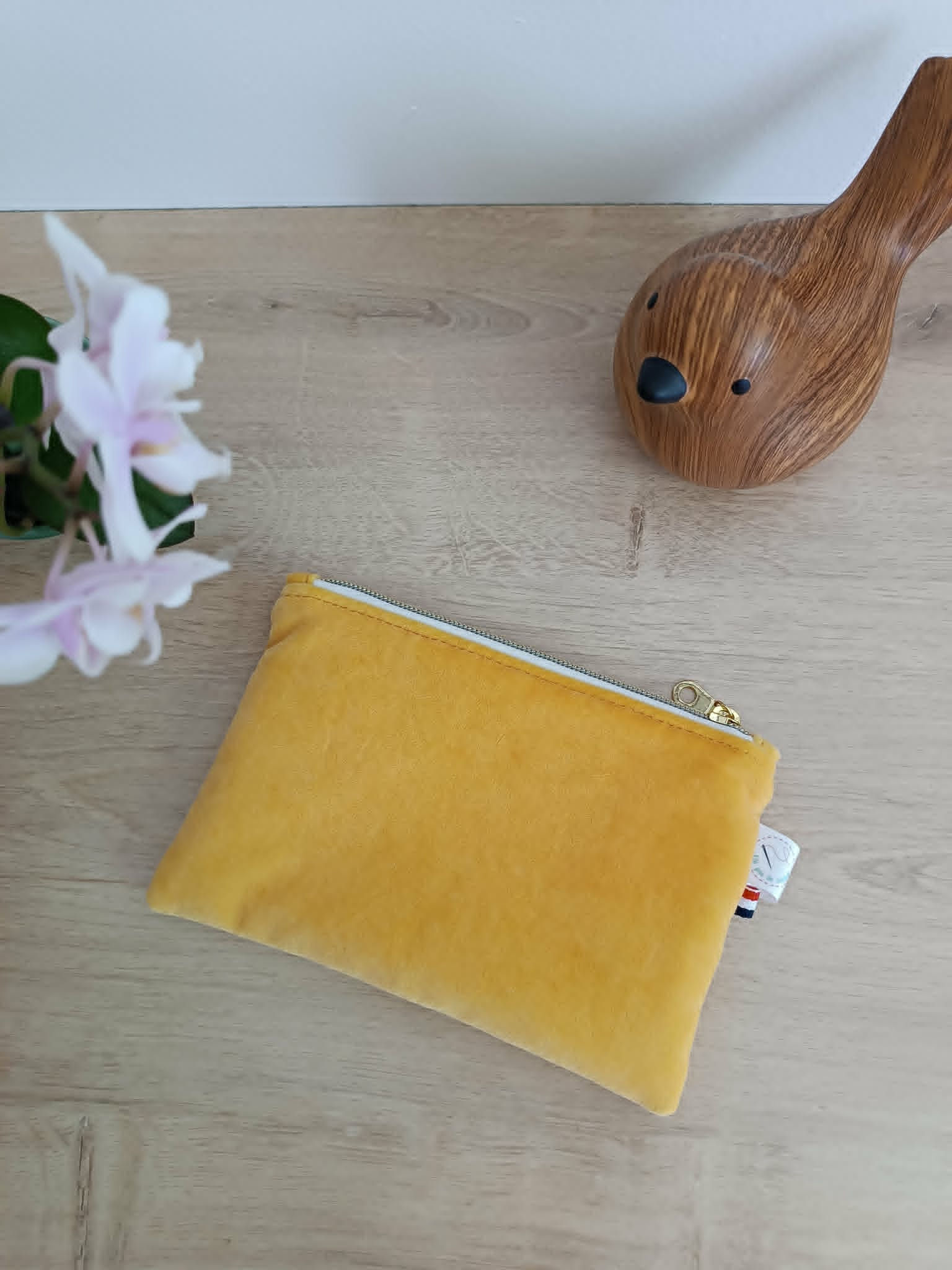 Pochette plate upcyclé "Soleil d'été"
