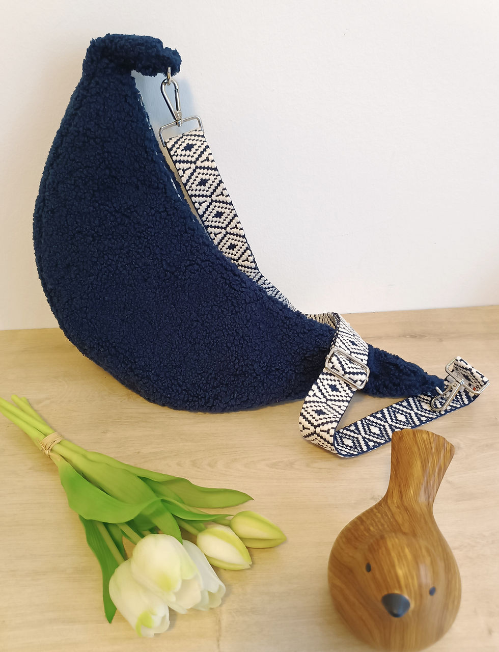 Miniature : Sac demi-lune moumoute et bouclette