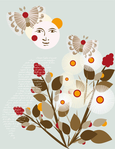 Affiche sous le thème : « Le soleil et le papillon »