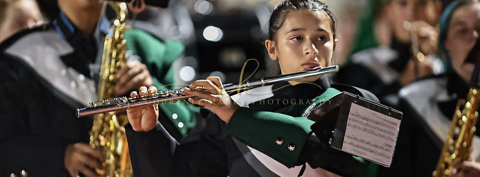 Local high school marching band supported by Tamraloo Studios