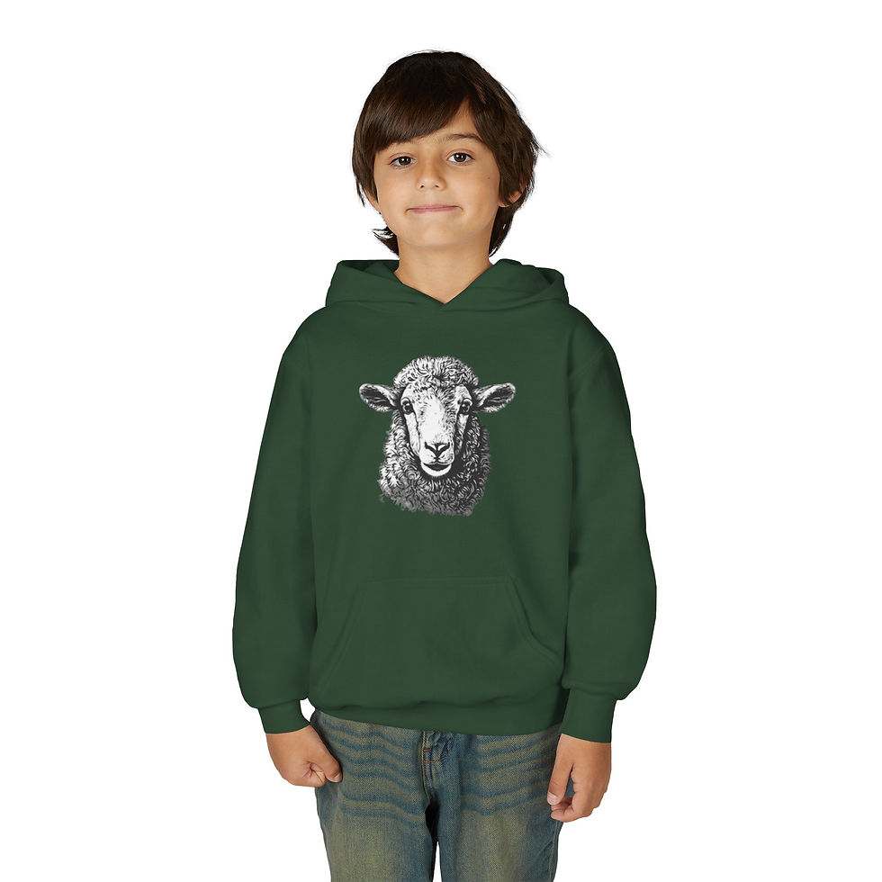 Thumbnail: Sheep Youth Heavy Blend Hooded Sweatshirt