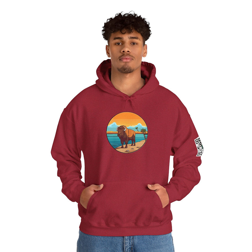 Thumbnail: Bison Colorful Unisex Heavy Blend™ Hooded Sweatshirt