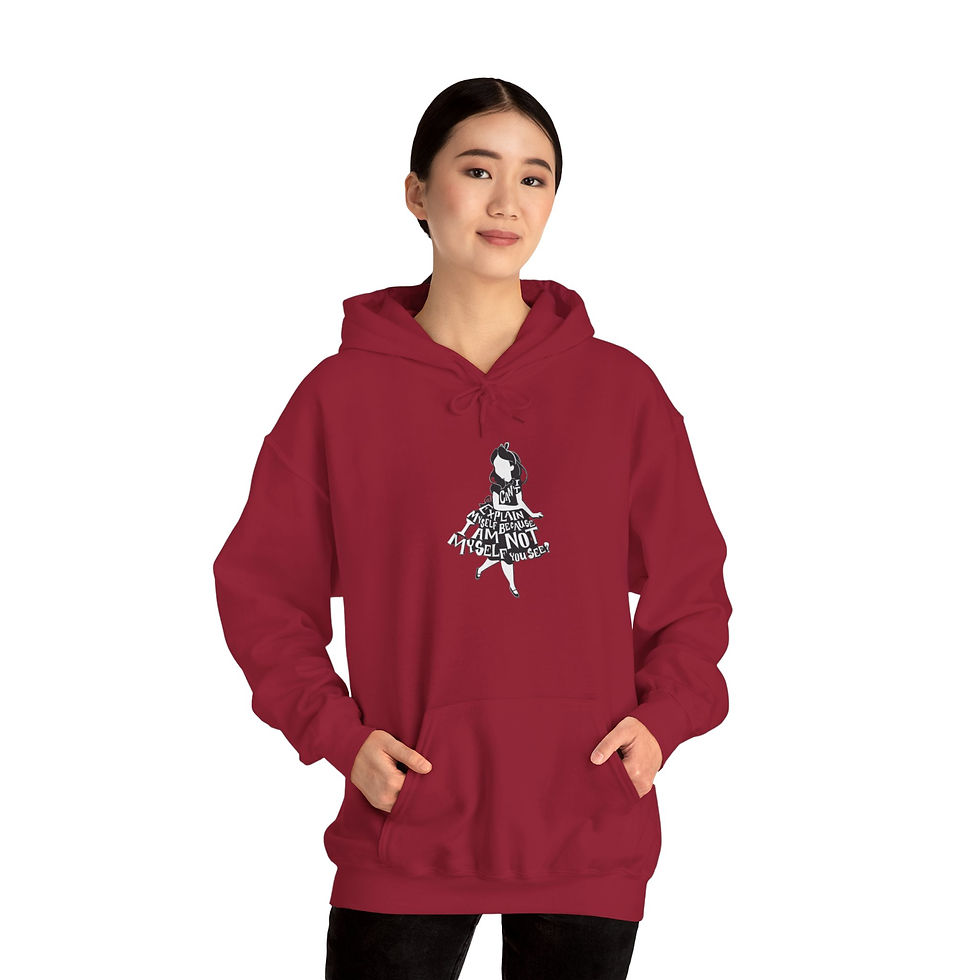 Thumbnail: Alice Quote from Wonderland Unisex Heavy Blend™ Hooded Sweatshirt