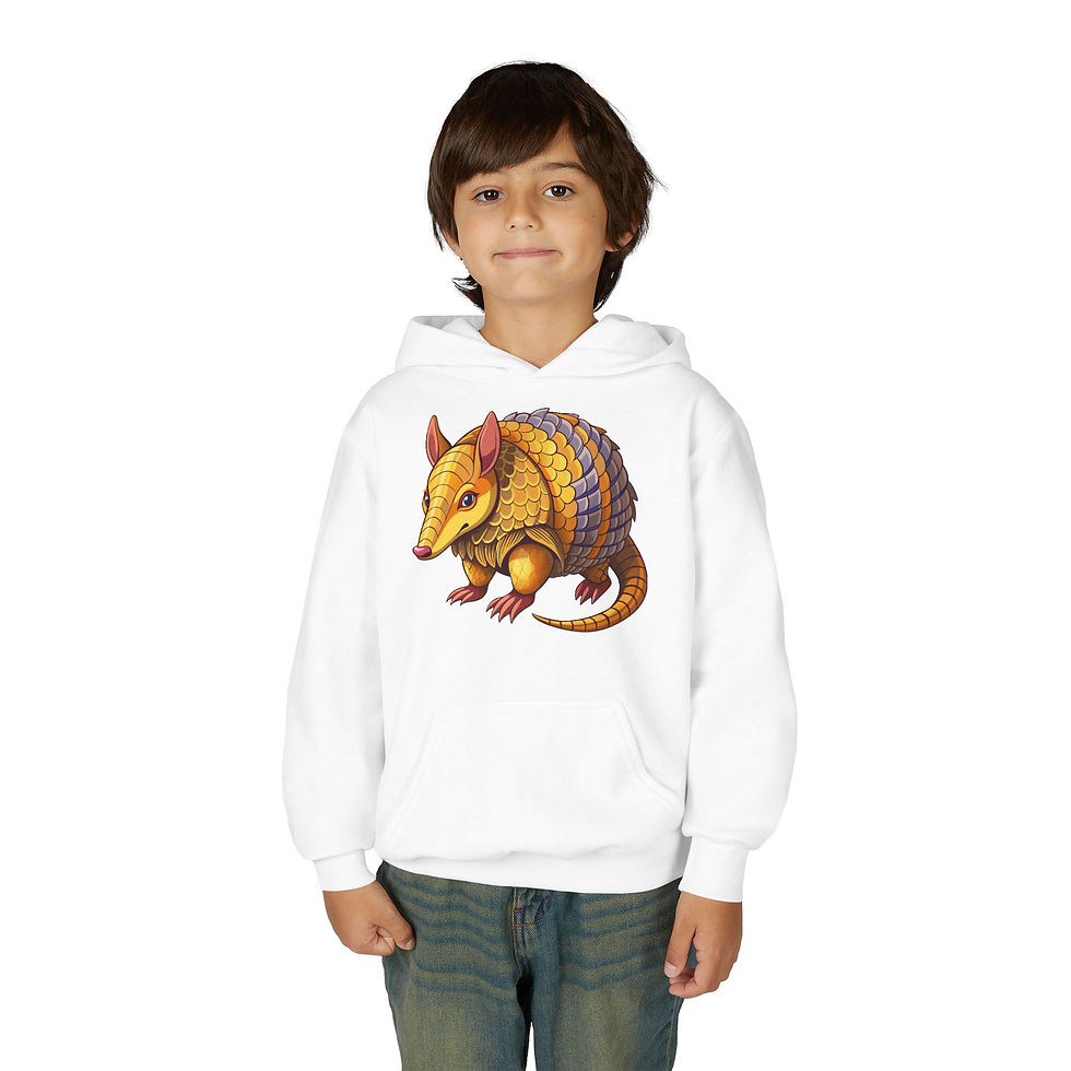 Thumbnail: Armadillo Colorful Youth Heavy Blend Hooded Sweatshirt