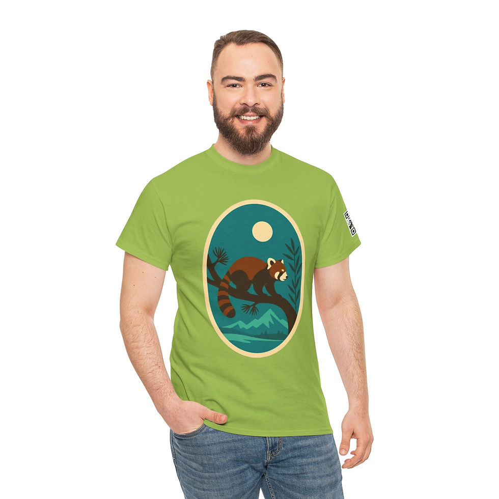 Thumbnail: Red Panda Colorful Unisex Heavy Cotton Tee