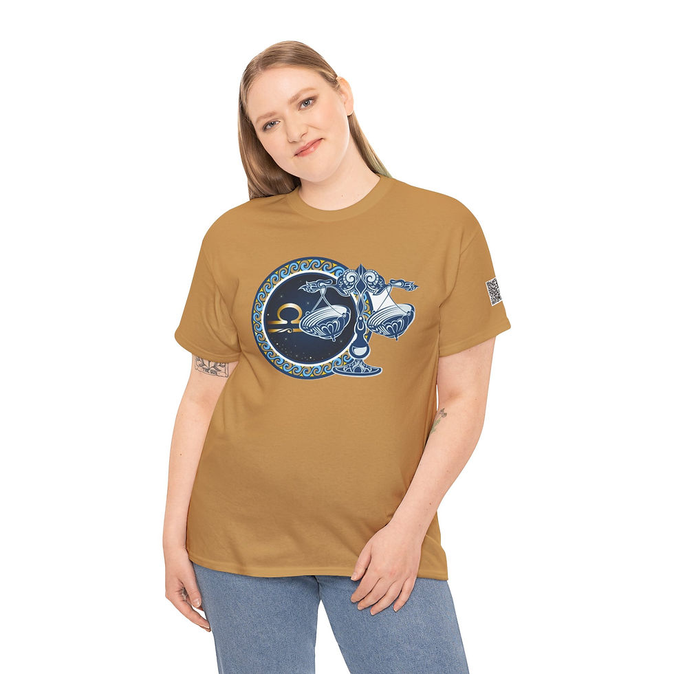 Thumbnail: Libra Zodiac Unisex Heavy Cotton Tee