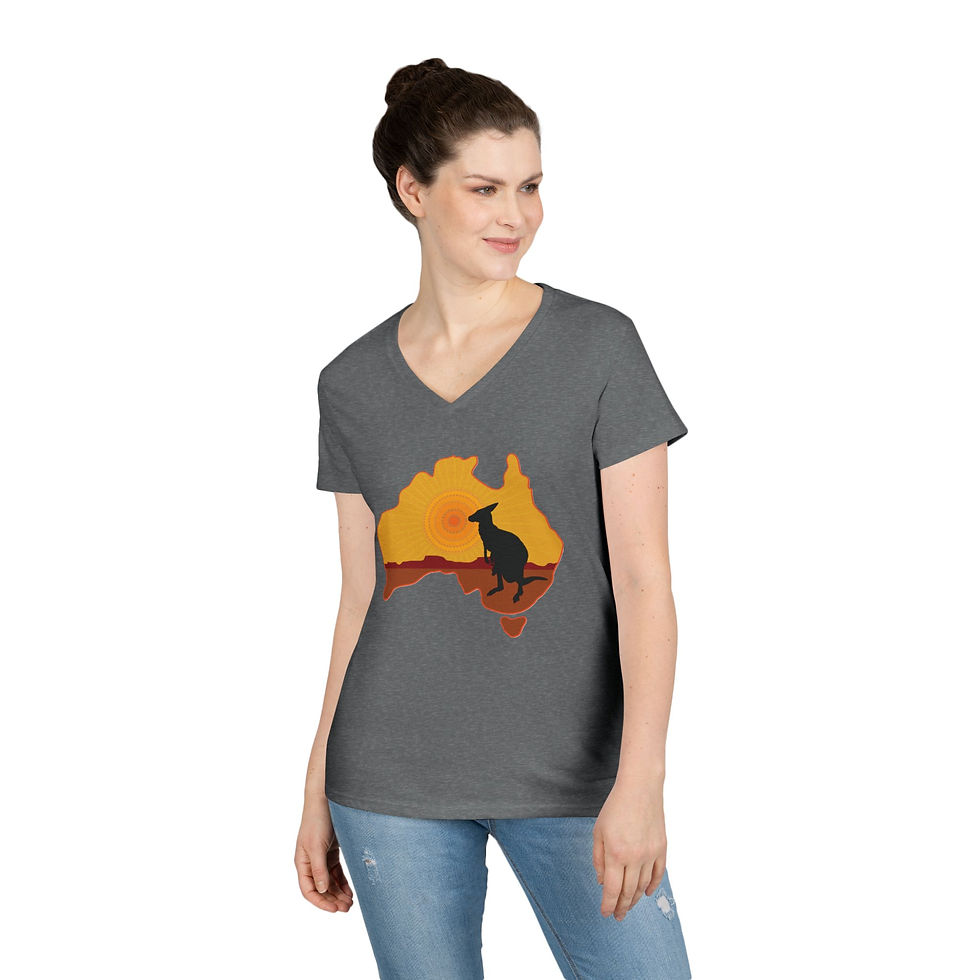 Thumbnail: Kangaroo Colorful Ladies' V-Neck T-Shirt