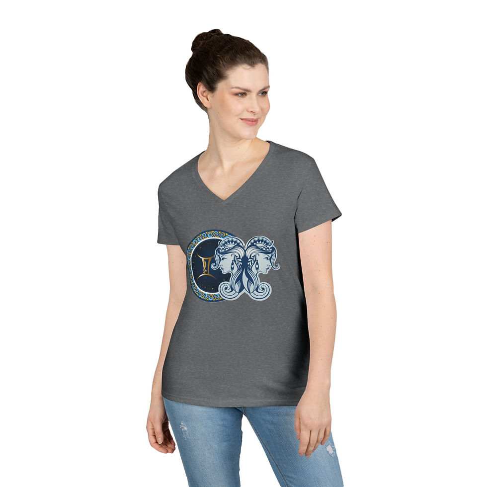 Thumbnail: Gemini Zodiac Ladies' V-Neck T-Shirt