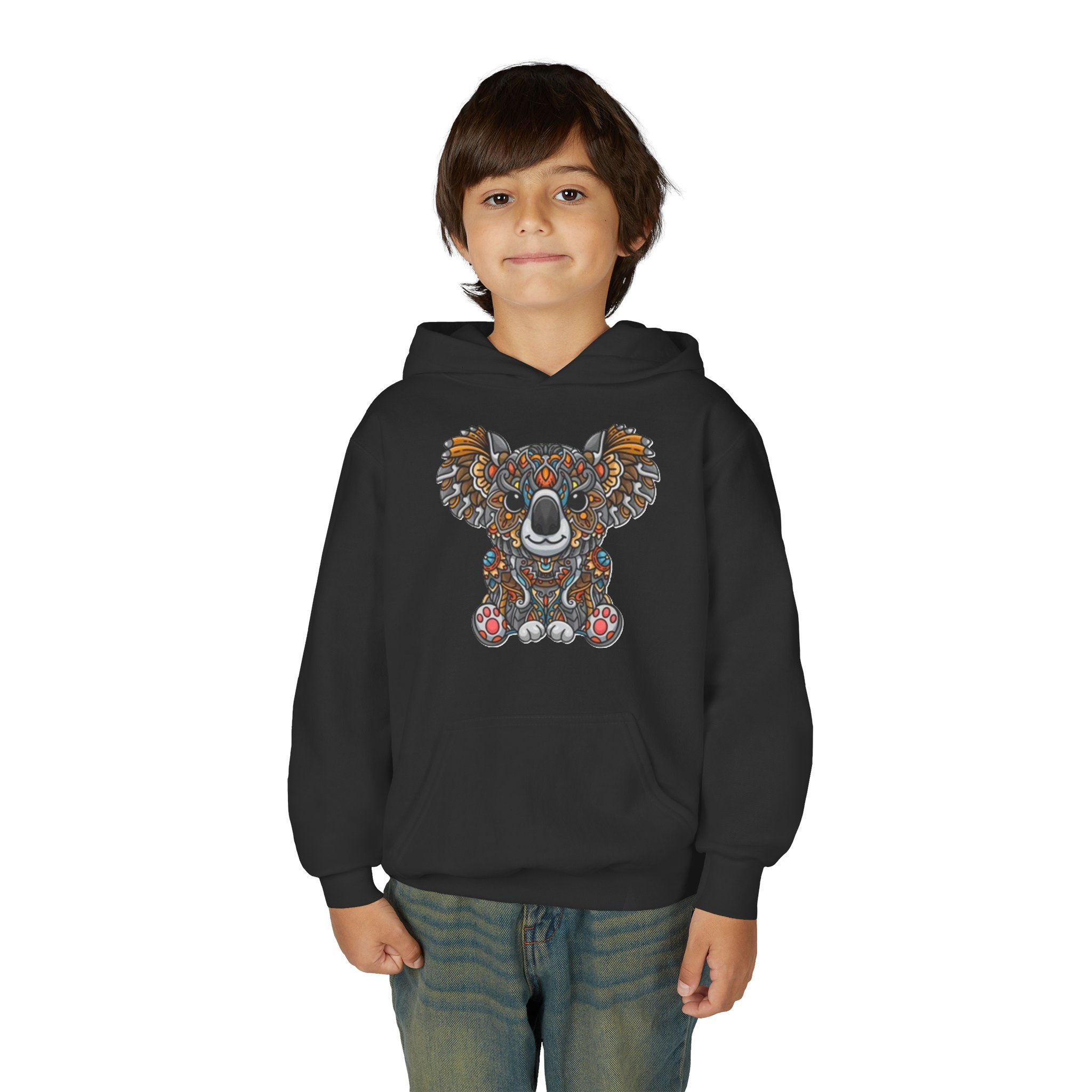 Koala Bear Colorful Youth Heavy Blend Hooded Sweatshirt