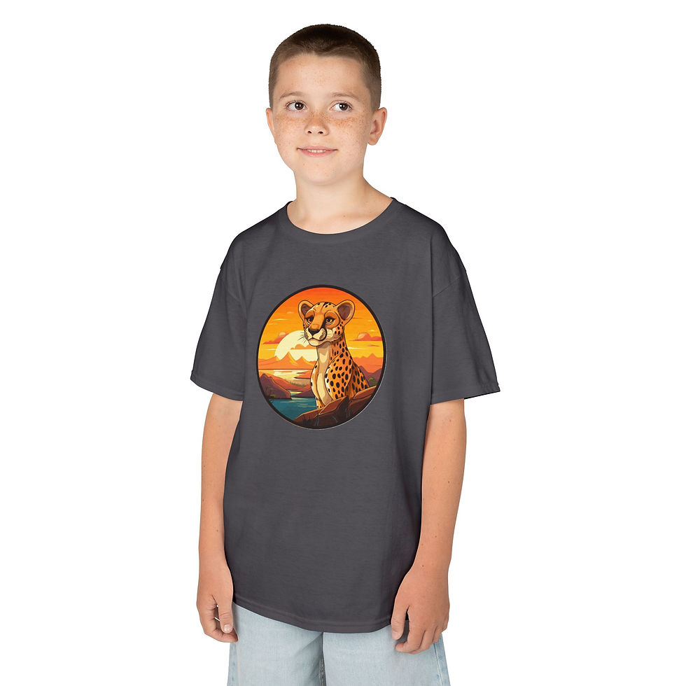 Thumbnail: Cheetah Colorful Kids Heavy Cotton™ Tee