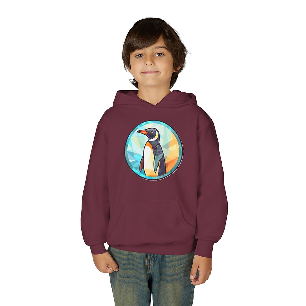Thumbnail: Penguin Colorful Youth Heavy Blend Hooded Sweatshirt