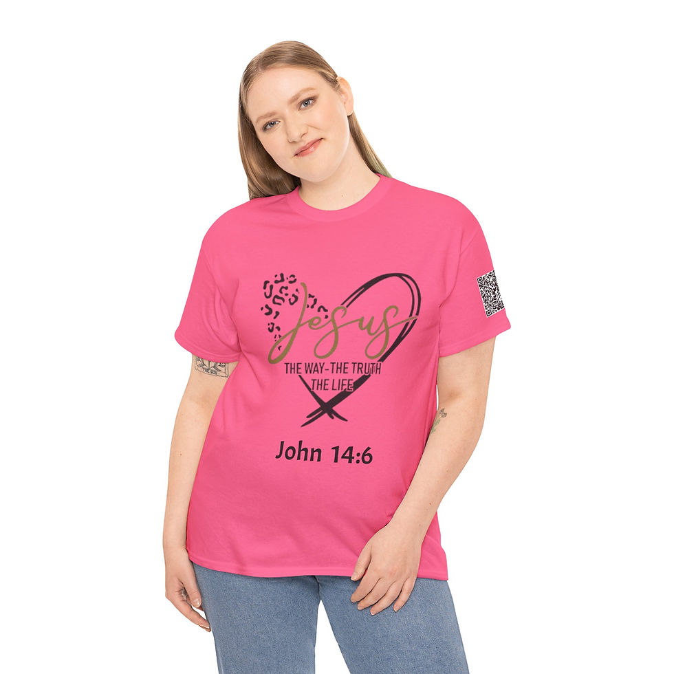 Thumbnail: John 14:6, The Way, The Truth, The Life Unisex Heavy Cotton Tee