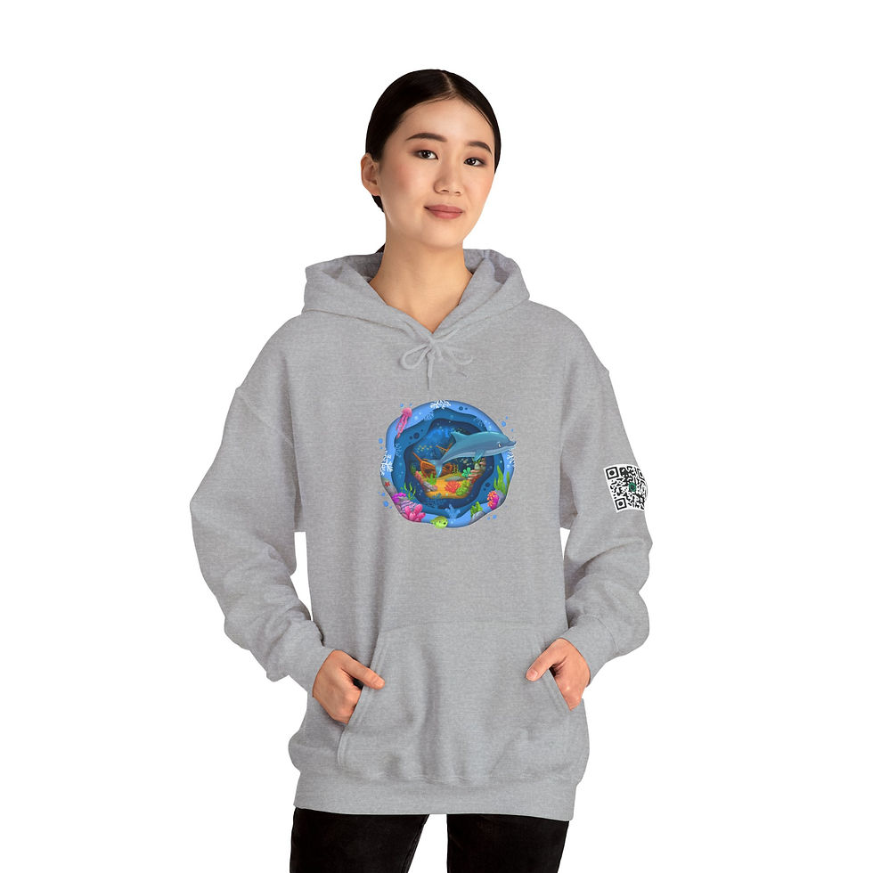 Thumbnail: Dolphin Colorful Unisex Heavy Blend™ Hooded Sweatshirt