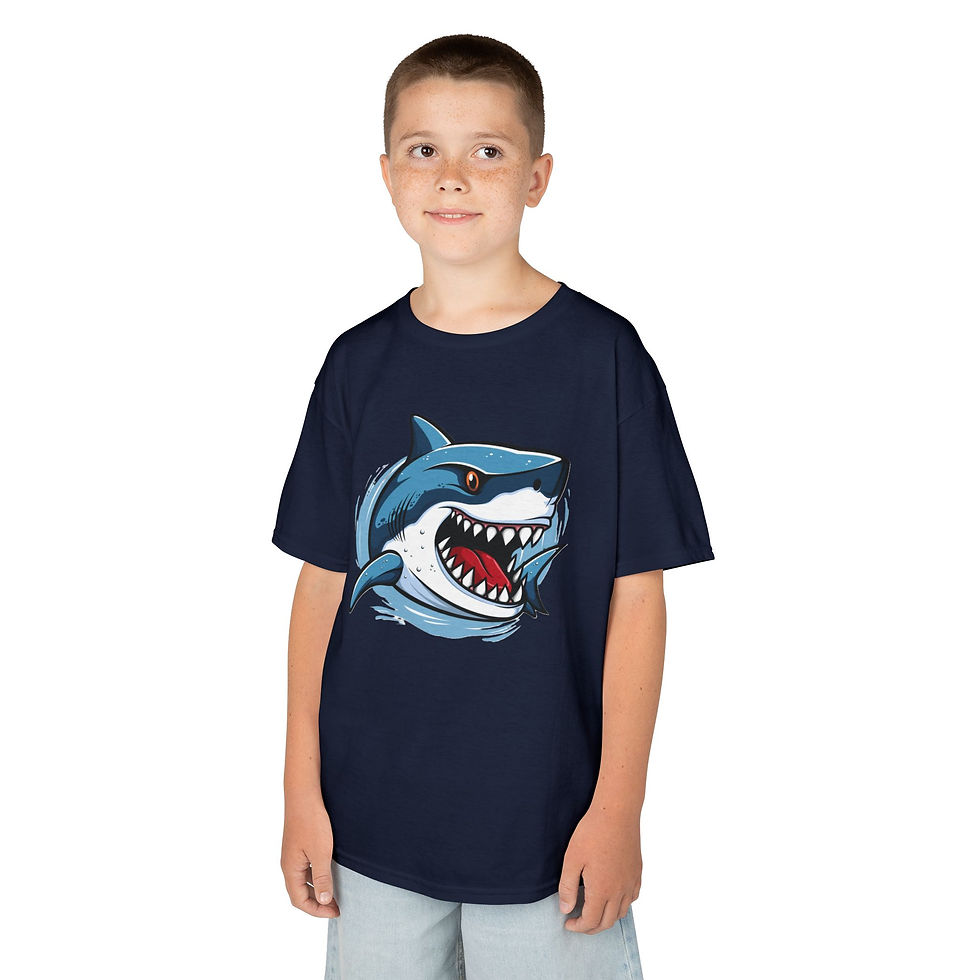 Thumbnail: Great White Shark Colorful Kids Heavy Cotton™ Tee