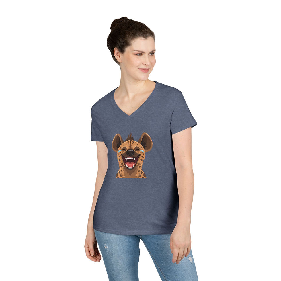 Thumbnail: Hyena Colorful Ladies' V-Neck T-Shirt