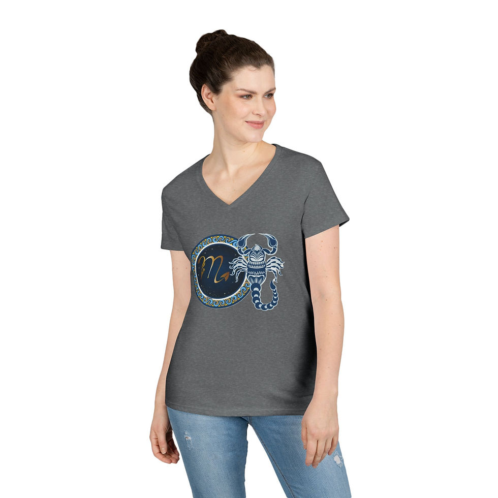 Thumbnail: Scorpio Zodiac Ladies' V-Neck T-Shirt