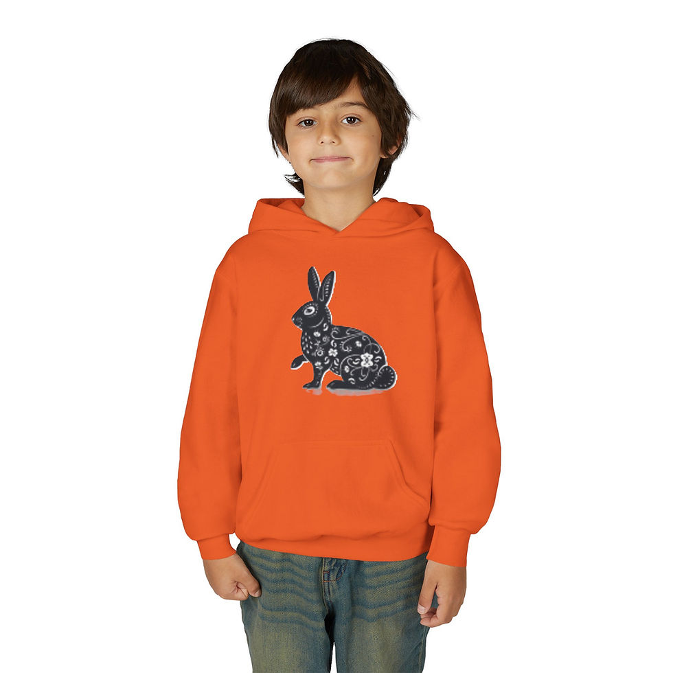 Thumbnail: Rabbit Youth Heavy Blend Hooded Sweatshirt