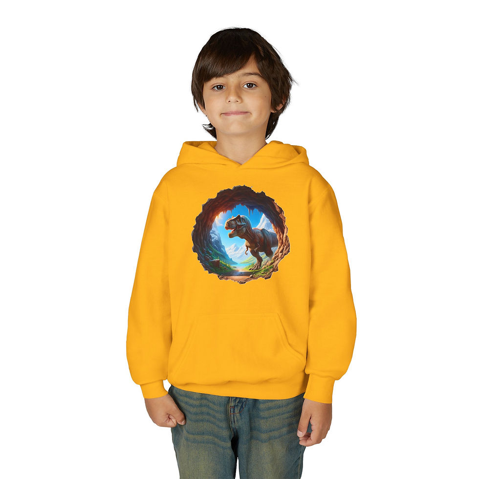 Thumbnail: T-Rex Youth Heavy Blend Hooded Sweatshirt