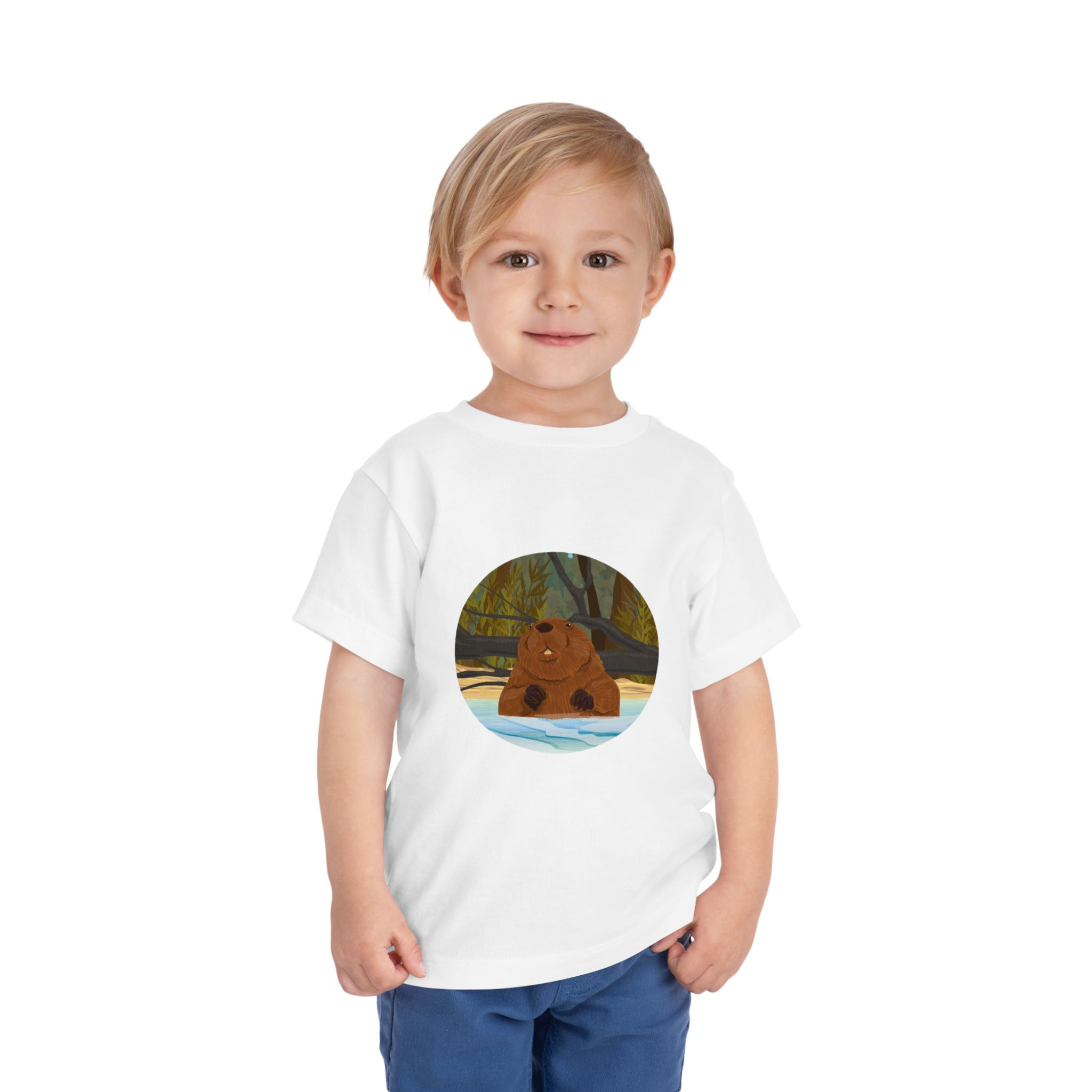 Beaver Colorful Toddler Short Sleeve Tee