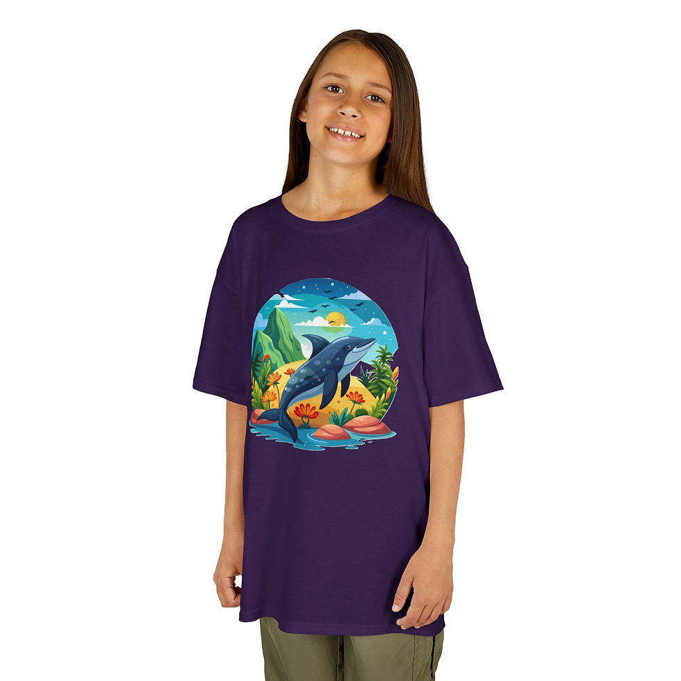 Thumbnail: Dolphin Colorful Kids Heavy Cotton™ Tee