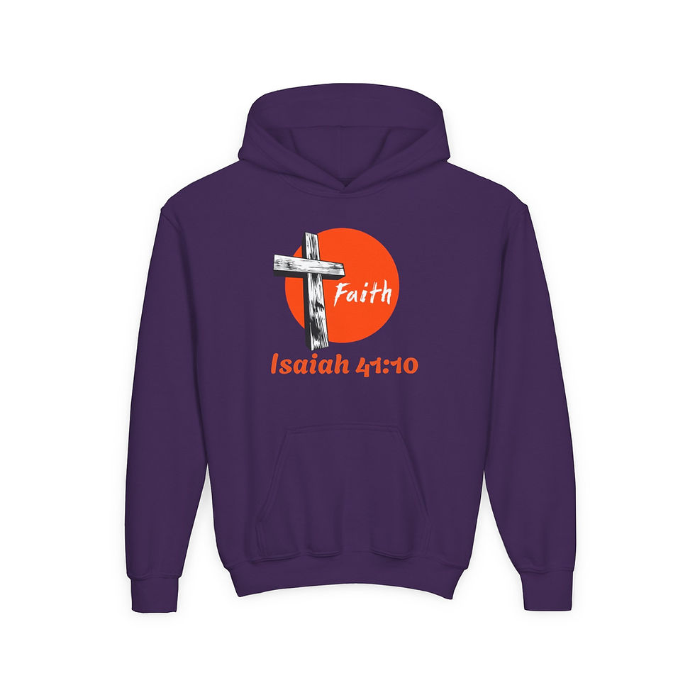Thumbnail: Isaiah 41:10 Do Not Fear Youth Heavy Blend Hooded Sweatshirt