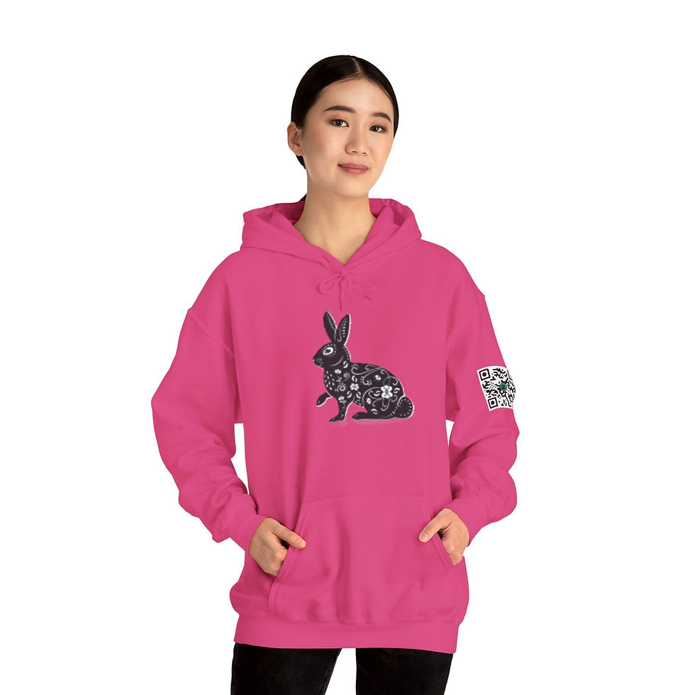 Thumbnail: Rabbit Unisex Heavy Blend™ Hooded Sweatshirt