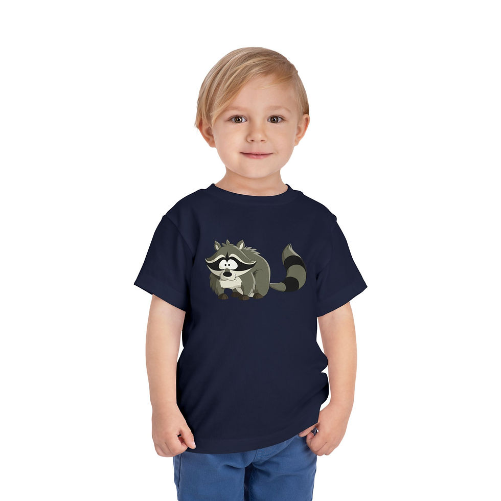 Thumbnail: Raccoon Colorful Toddler Short Sleeve Tee