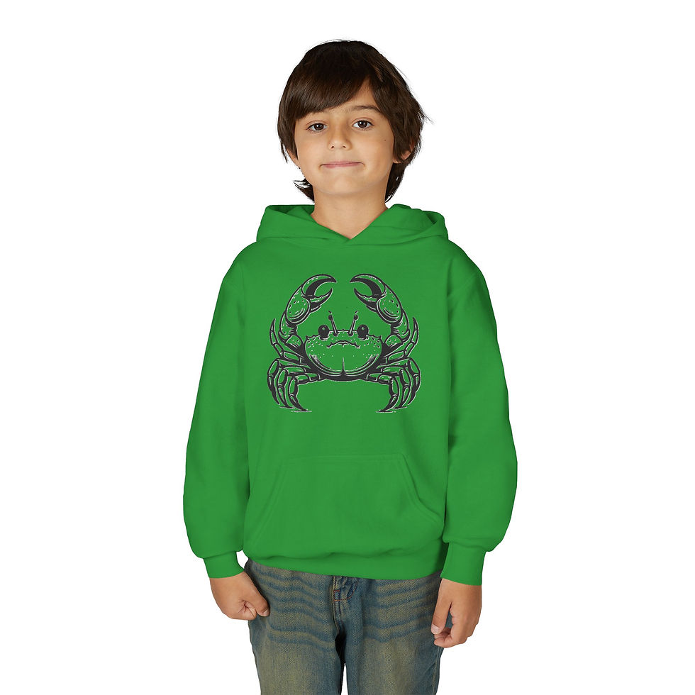 Thumbnail: Crab Youth Heavy Blend Hooded Sweatshirt