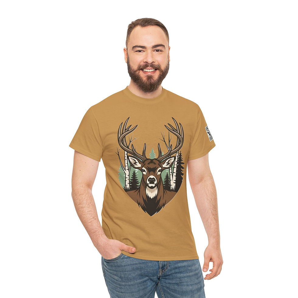 Thumbnail: Deer Colorful Unisex Heavy Cotton Tee