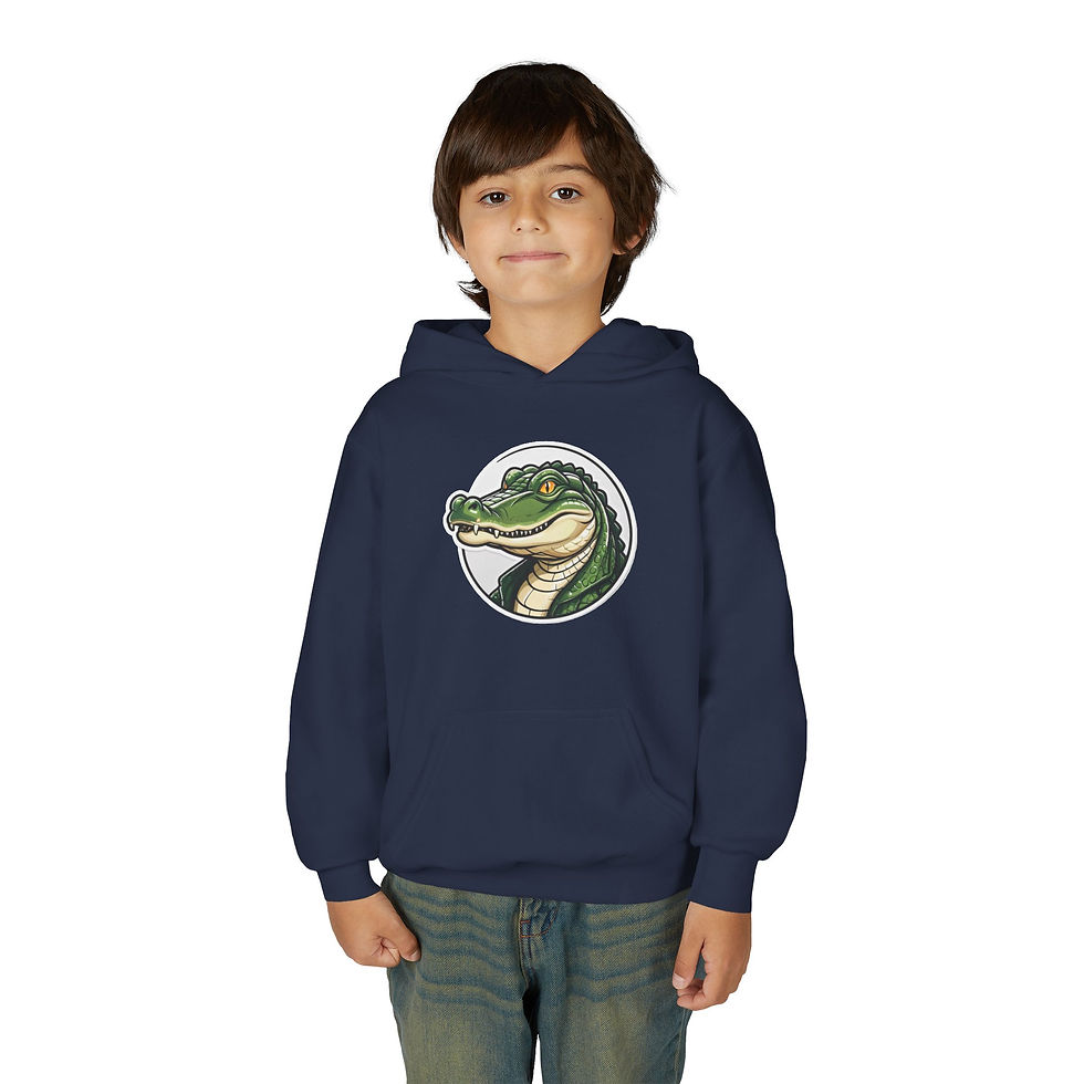 Thumbnail: Crocodile Youth Heavy Blend Hooded Sweatshirt