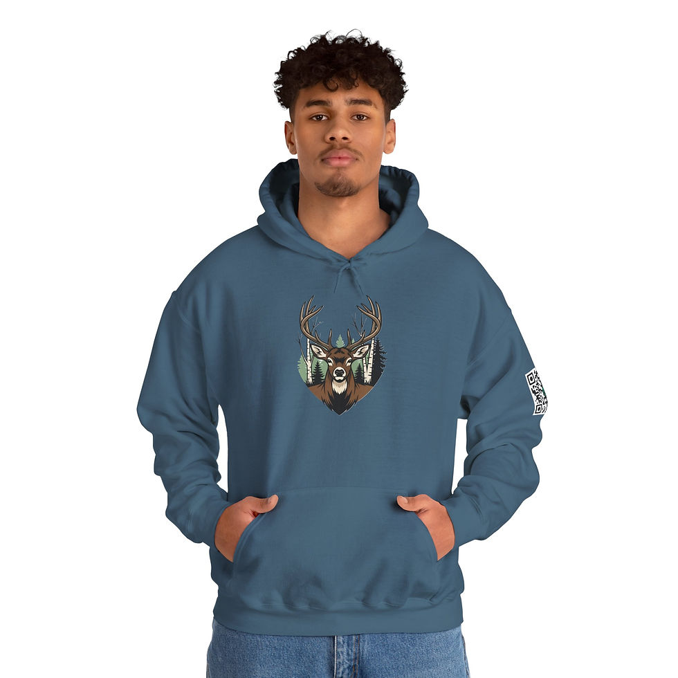 Thumbnail: Deer Colorful Unisex Heavy Blend™ Hooded Sweatshirt