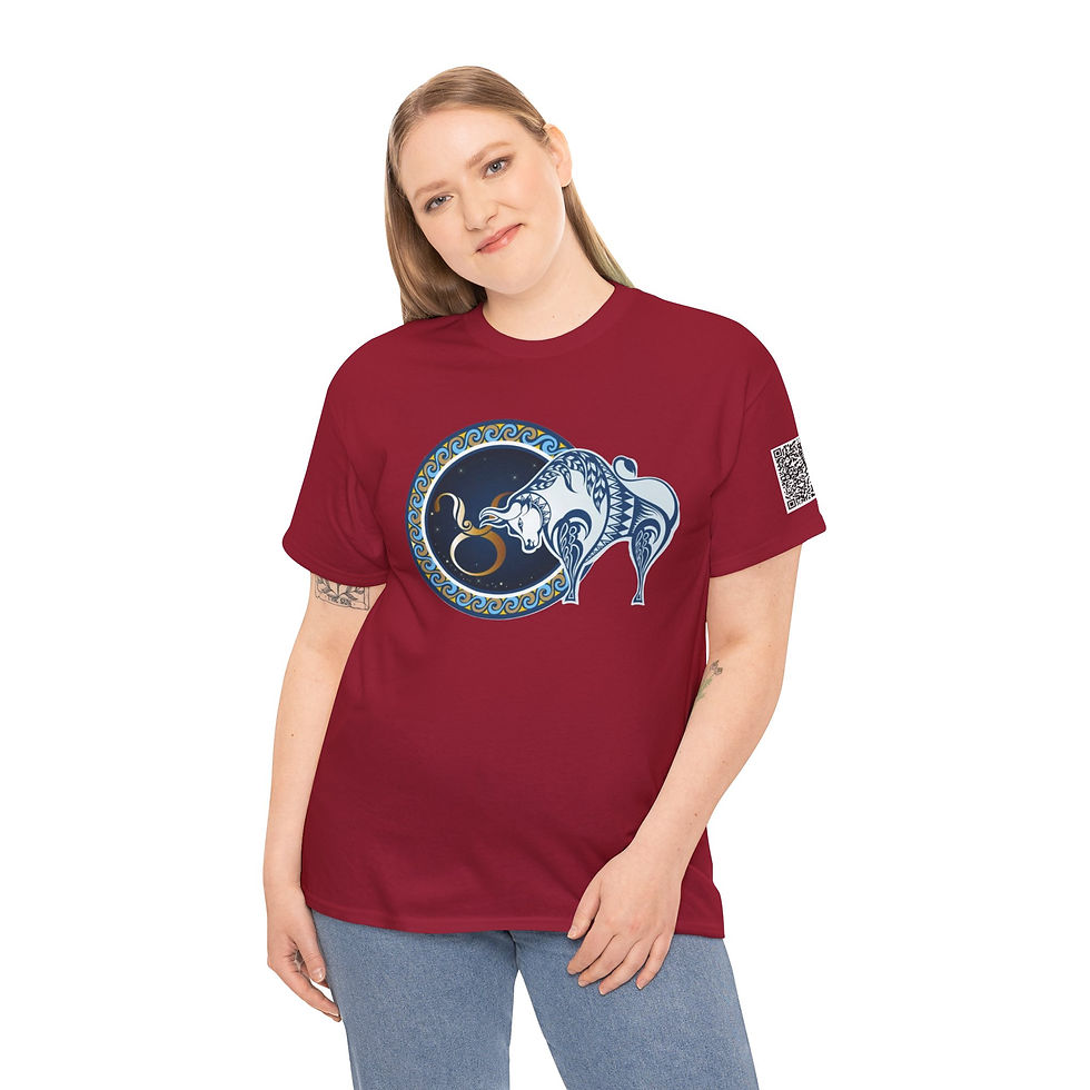 Thumbnail: Taurus Zodiac Unisex Heavy Cotton Tee