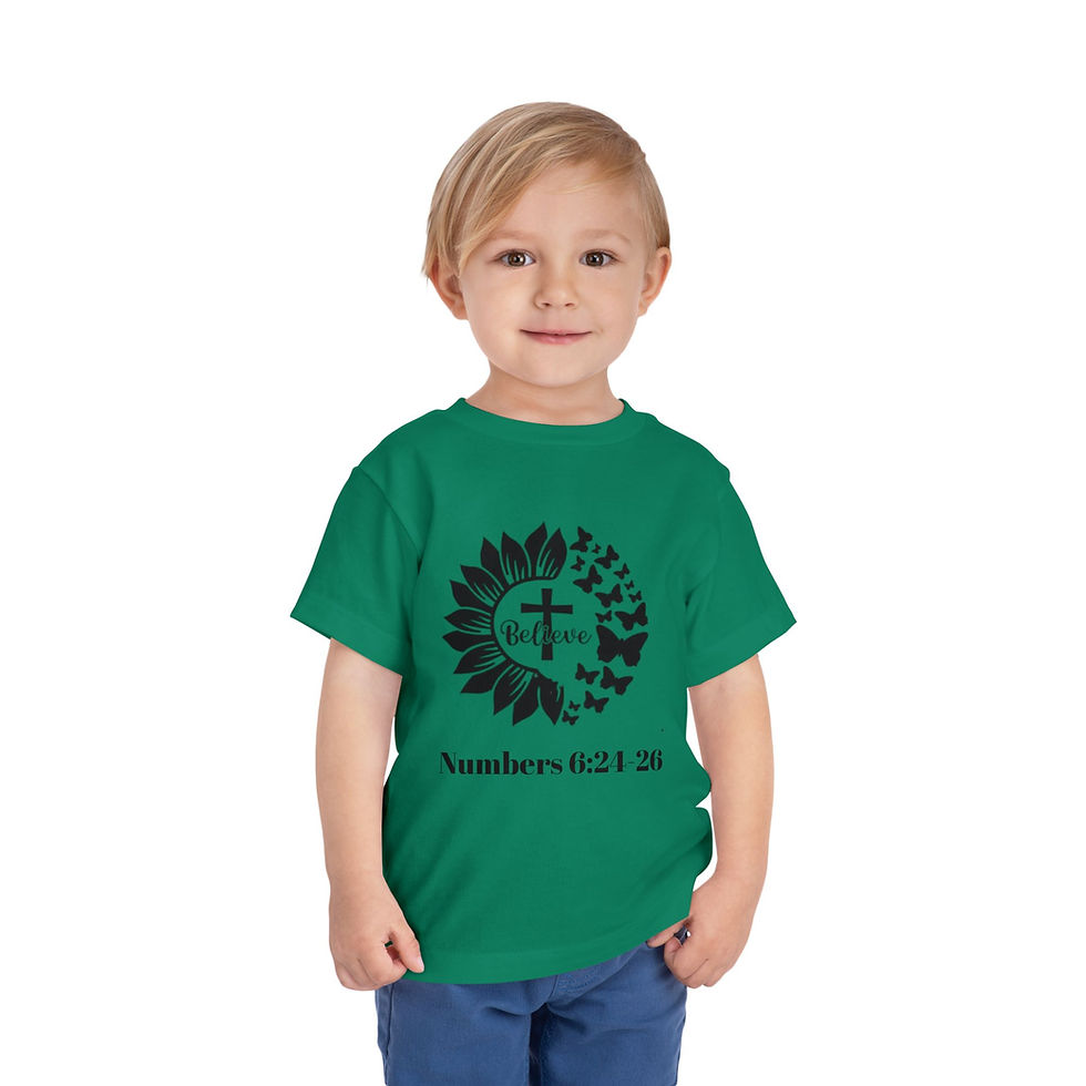 Thumbnail: Numbers 6:24-26 Lord bless you and keep you Toddler Short Sleeve Tee