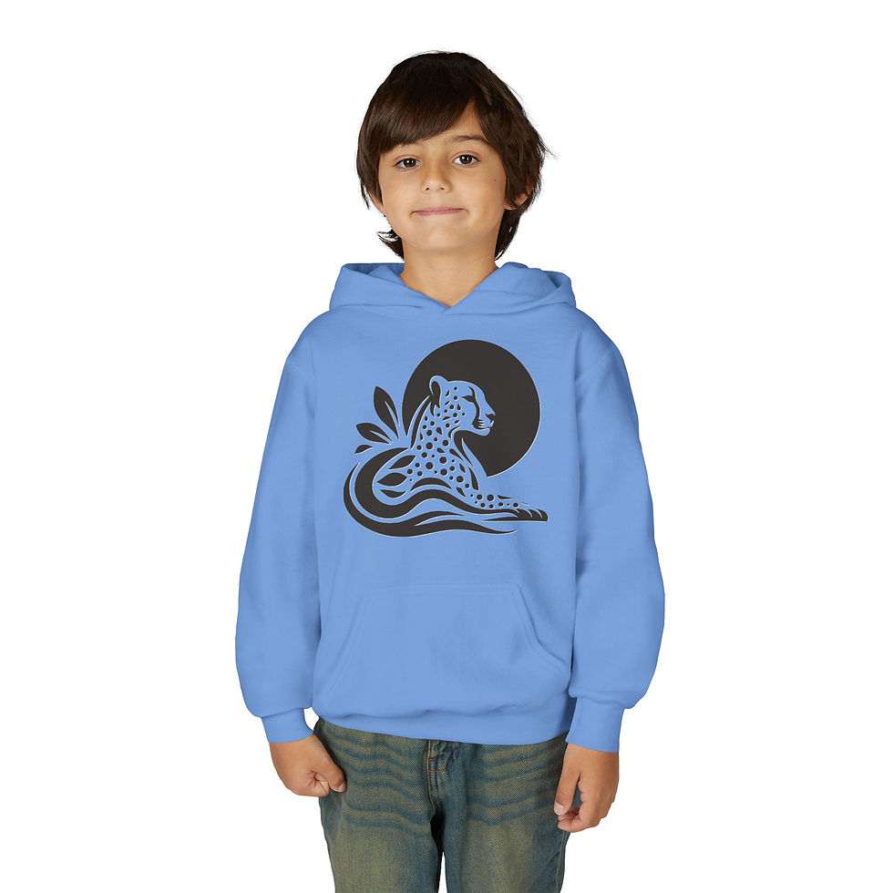 Thumbnail: Cheetah Youth Heavy Blend Hooded Sweatshirt