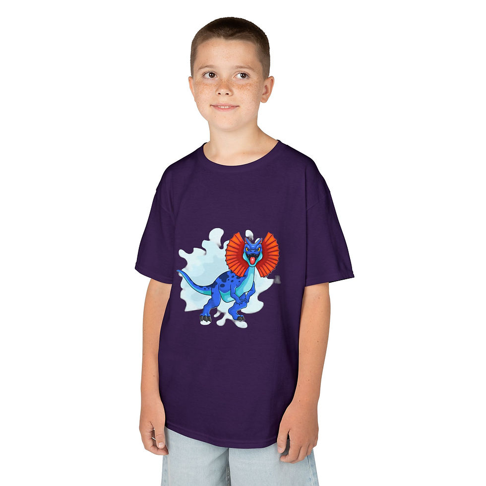 Thumbnail: Dilophosaurus Colorful Kids Heavy Cotton™ Tee
