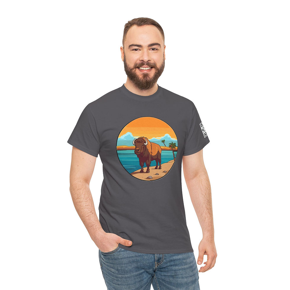 Thumbnail: Bison Colorful Unisex Heavy Cotton Tee